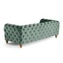 Voir la diapositive 6 : LISA DESIGN Walter - canapé 3 places chesterfield en velours - pieds bois