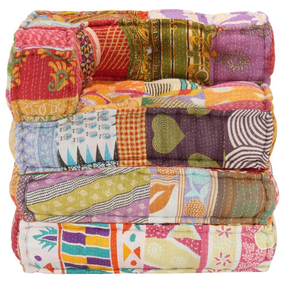 VIDAXL Pouf modulaire Patchwork Tissu