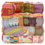 Voir la diapositive 2 : VIDAXL Pouf modulaire Patchwork Tissu