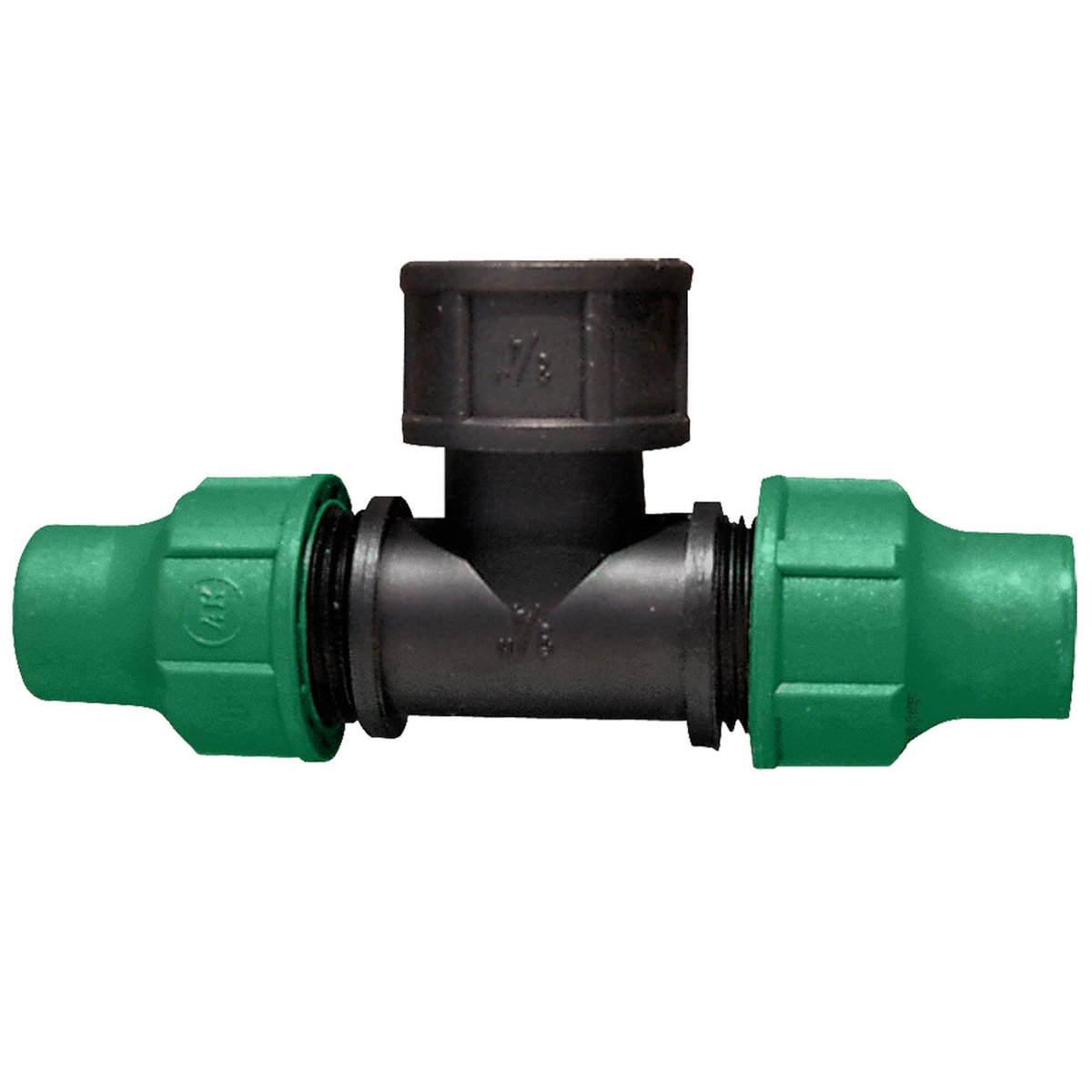 Jardibric Raccord tuyau Ø16 mm 2 têtes avec 1 sortie Femelle