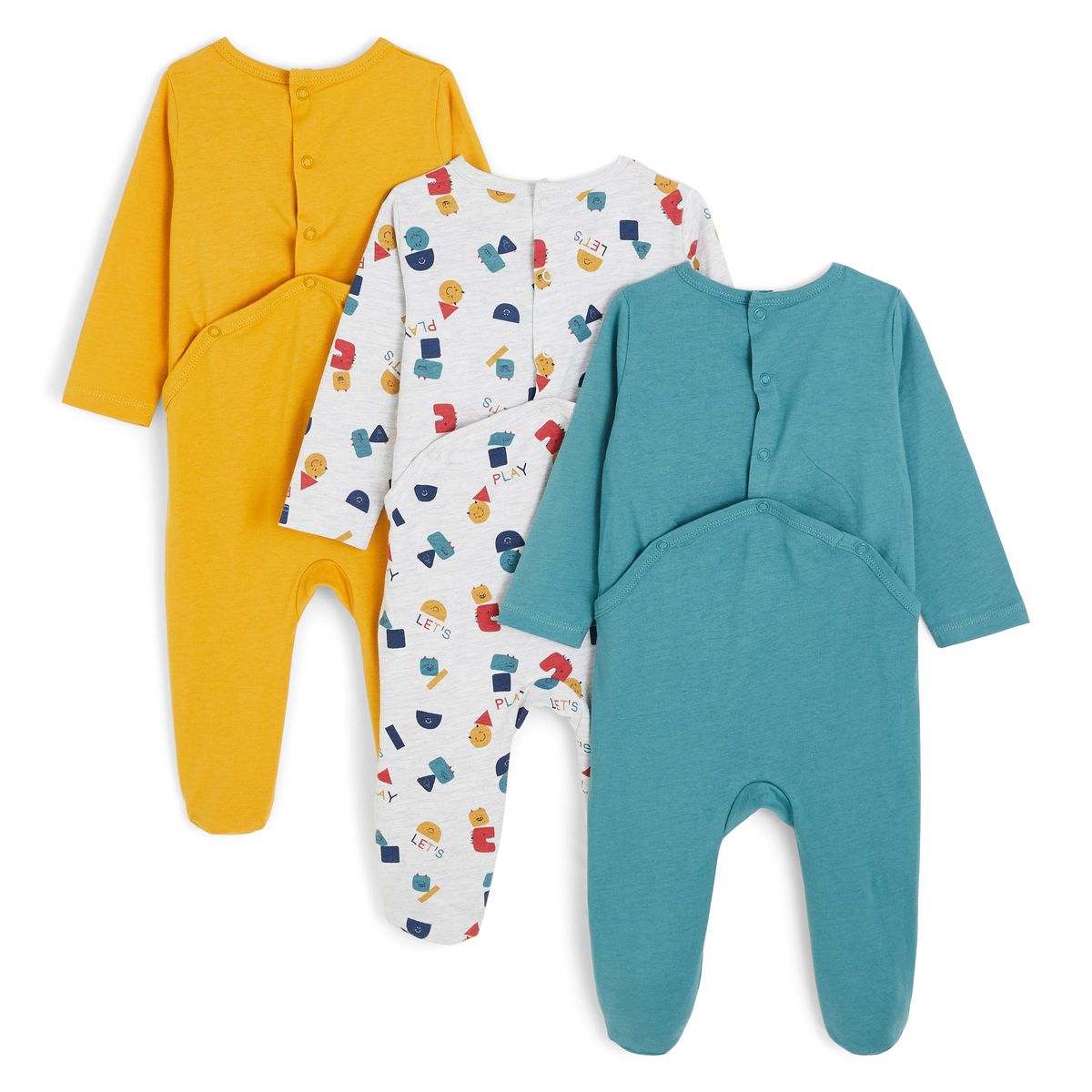 INEXTENSO Lot de 3 dors bien bébé garçon