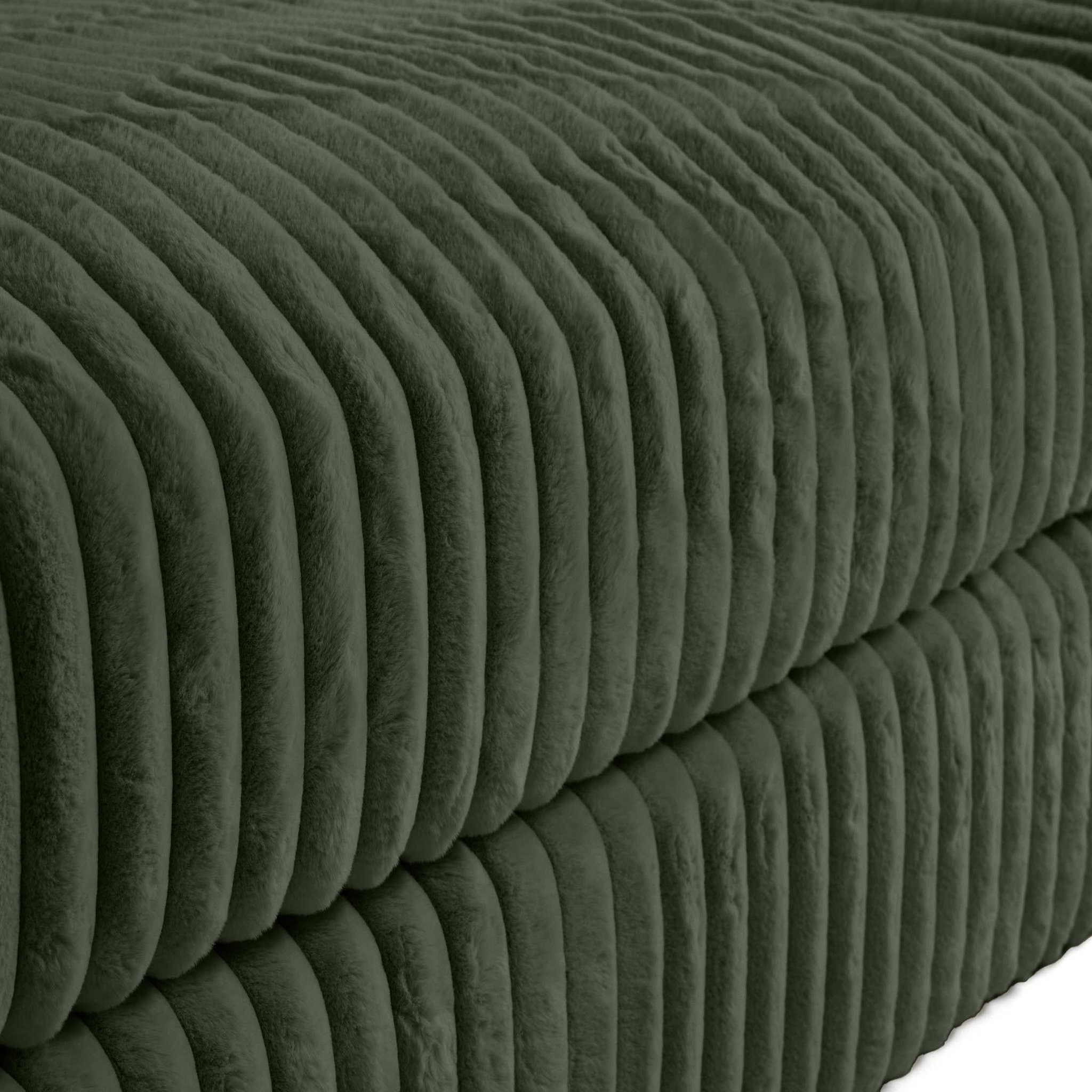 Voir la diapositive 3 : LISA DESIGN Jasper - module d'assise - en fausse fourrure côtelée