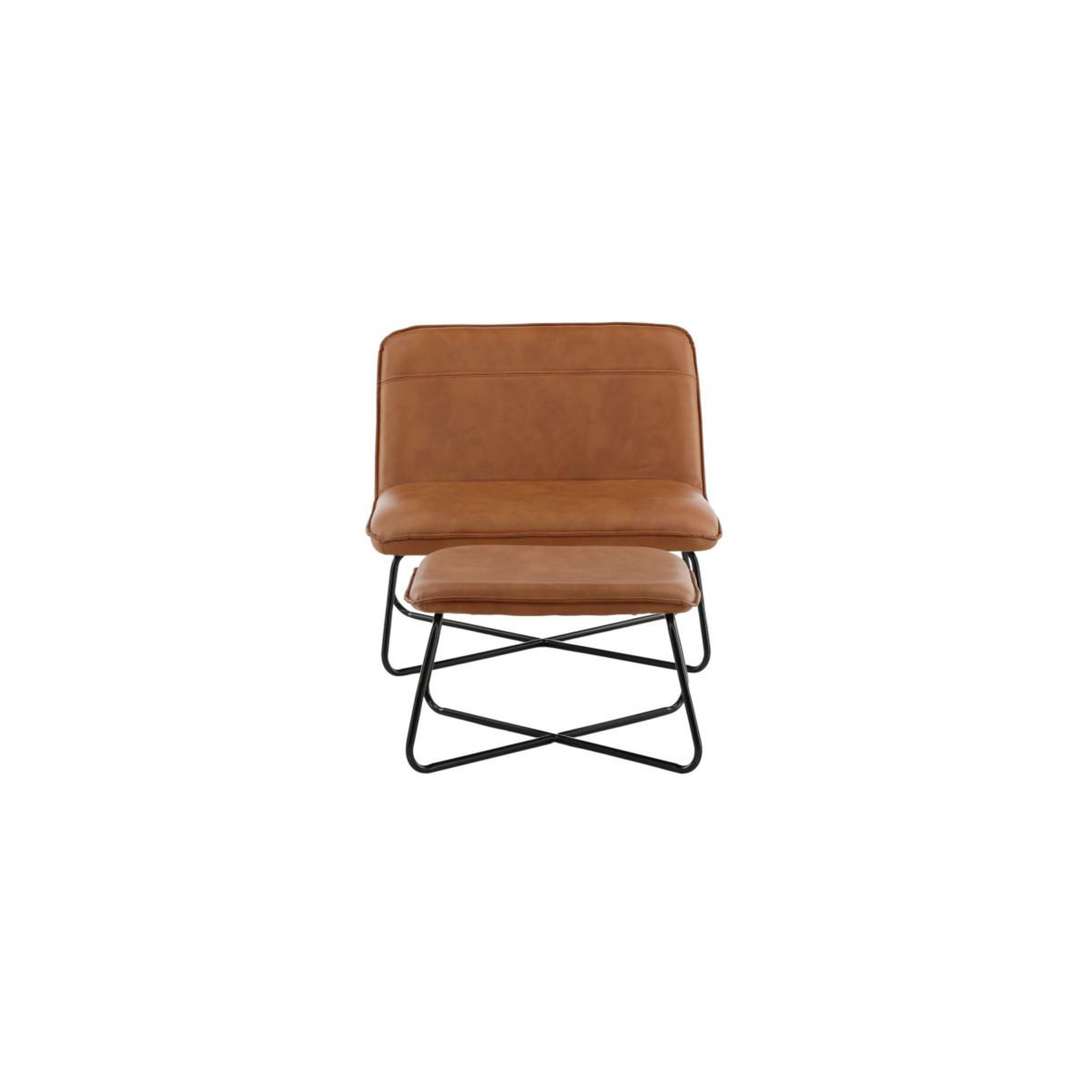 Voir la diapositive 3 : Paris Prix Fauteuil & Pouf Design  X-Lounge  74cm Marron