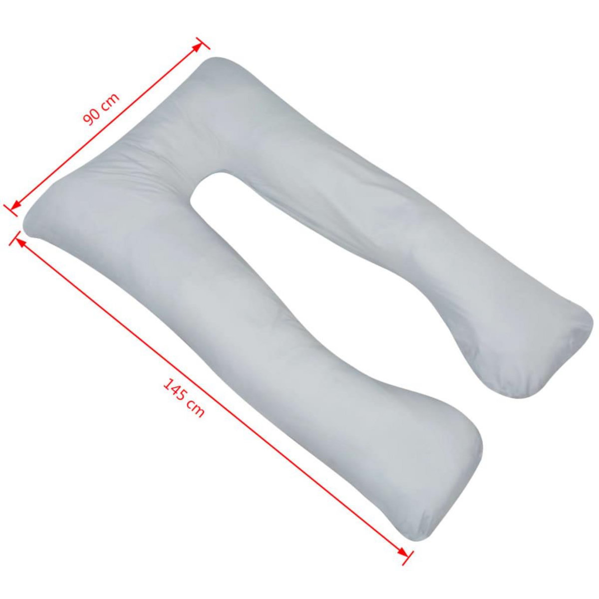 VIDAXL Coussin de grossesse 90 x 145 cm Gris