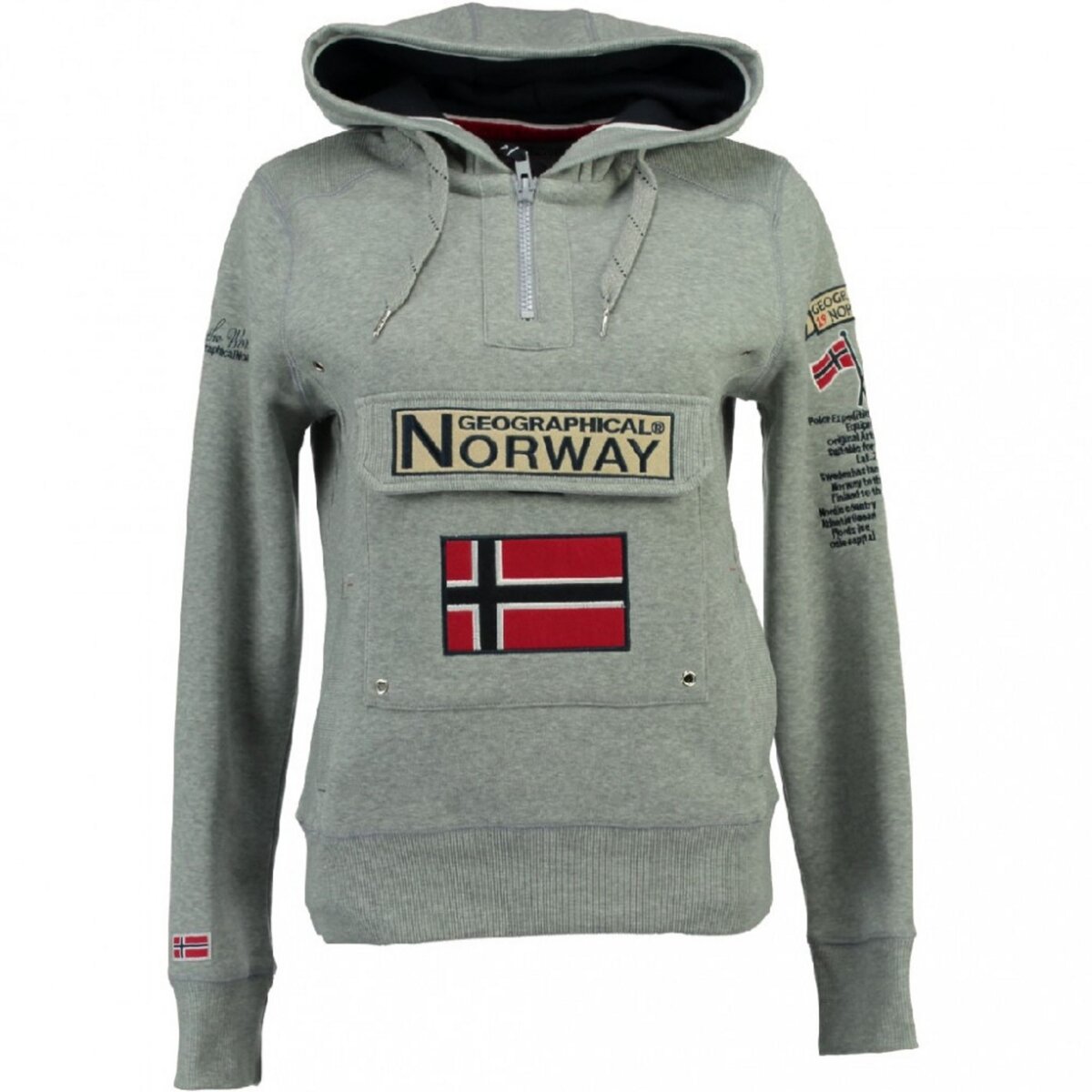 GEOGRAPHICAL NORWAY Sweat gris foncé fille Geographical Norway Gymclass