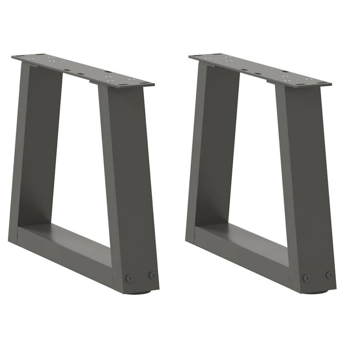 VIDAXL Pieds de table a manger forme V 2 pcs anthracite 40x(30-31,3)cm