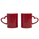 Paris Prix Lot de 2 Mugs en Céramique  Amour  30cl Rouge