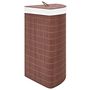 Voir la diapositive 5 : VIDAXL Panier a linge d'angle Bambou Marron 60 L