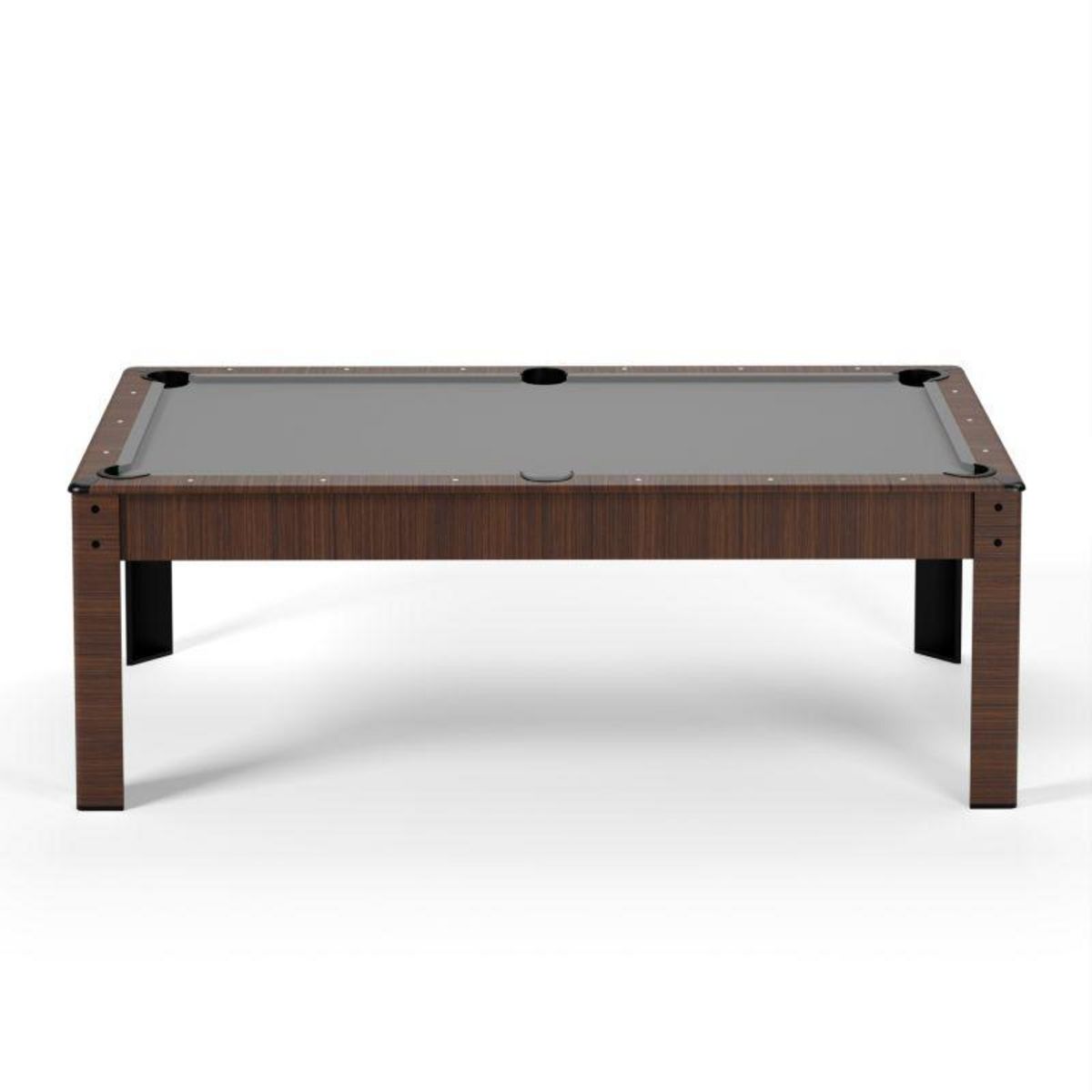 SOKKER Billard Américain convertible table 8 places KITBILL 7Ft- 226,5 x 126,5 x 80cm Plateau dînatoire et accessoires inclus - Marron