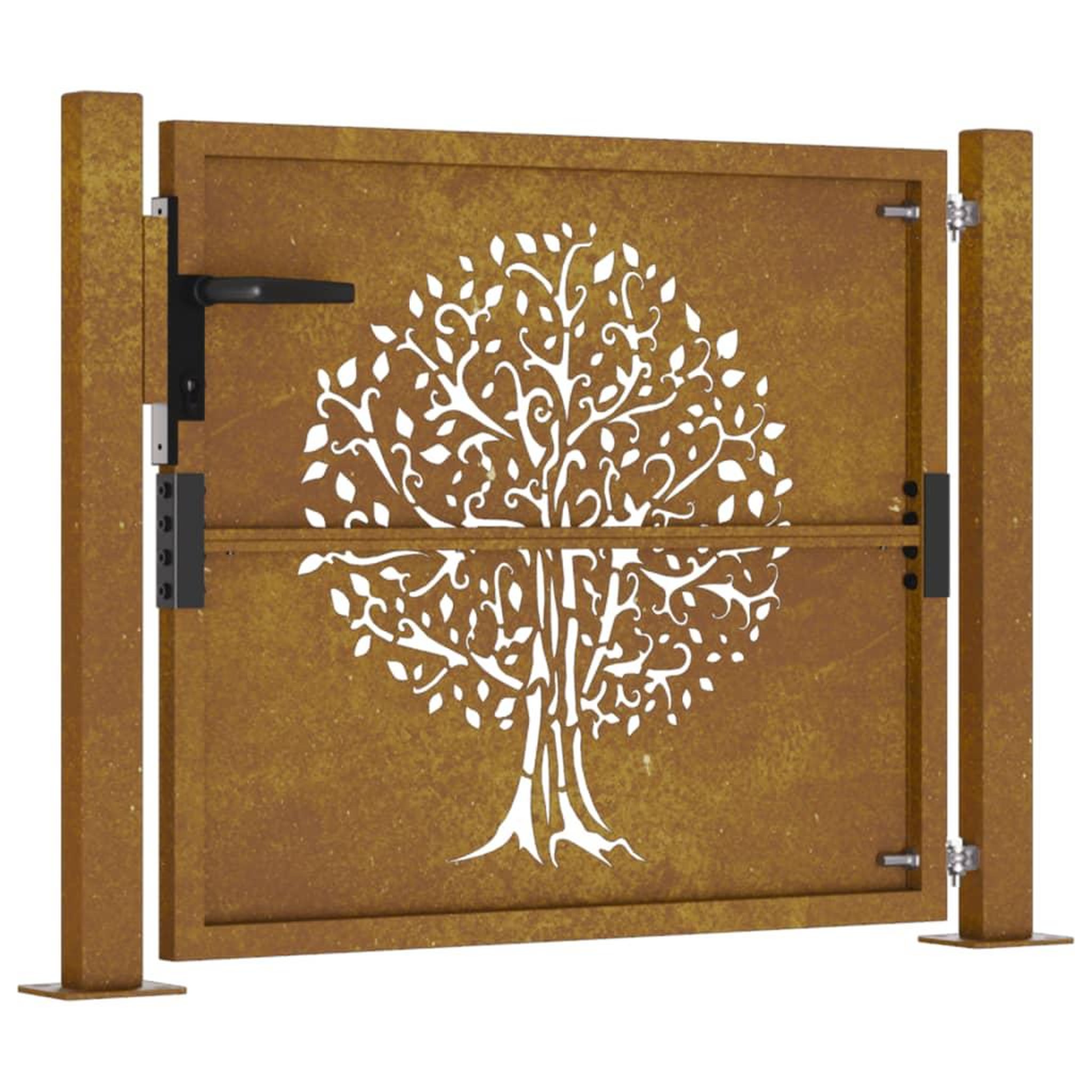Voir la diapositive 5 : VIDAXL Portail de jardin 105x105 cm acier corten conception de l'arbre