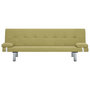 Voir la diapositive 5 : VIDAXL Canape-lit avec deux oreillers Vert Polyester