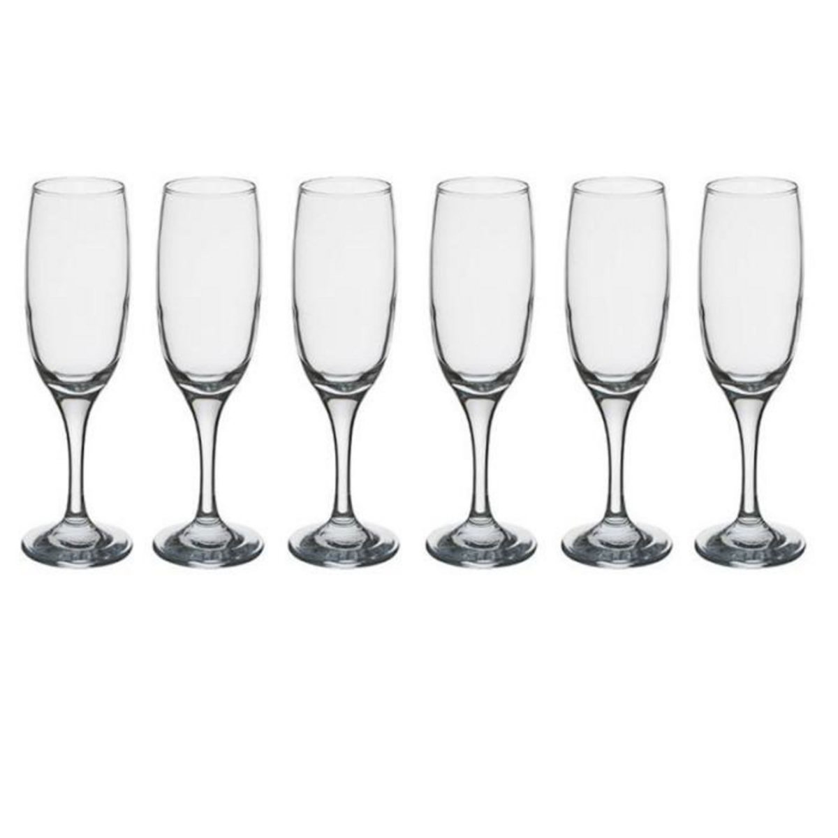 SECRET DE GOURMET Lot de 6 Flûtes à Champagne  Paola  21cl Transparent
