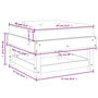 Voir la diapositive 6 : VIDAXL Repose-pieds de jardin et coussins lot de 2 bois pin impregne