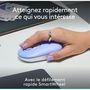 Voir la diapositive 3 : Logitech Souris sans fil POP Mouse Lila