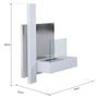 Voir la diapositive 3 : HOMCOM Cheminée bioéthanol murale design Bauhaus 1 brûleur 1,5 L 75L x 22l x 63H cm couverture 20-25 m² acier blanc inox. brossé