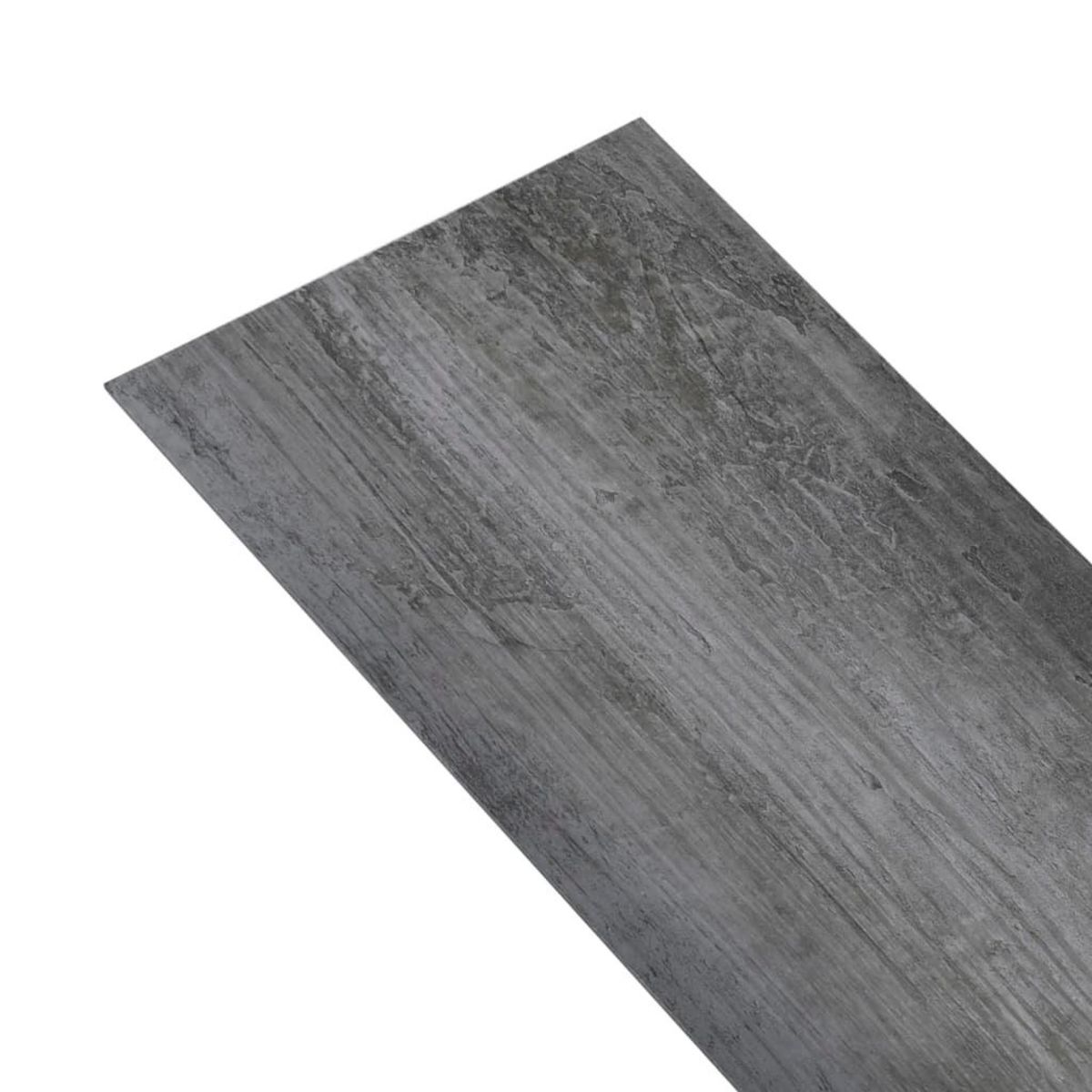 VIDAXL Planches de plancher PVC Non auto-adhesif 5,26 m^2 Gris brillant