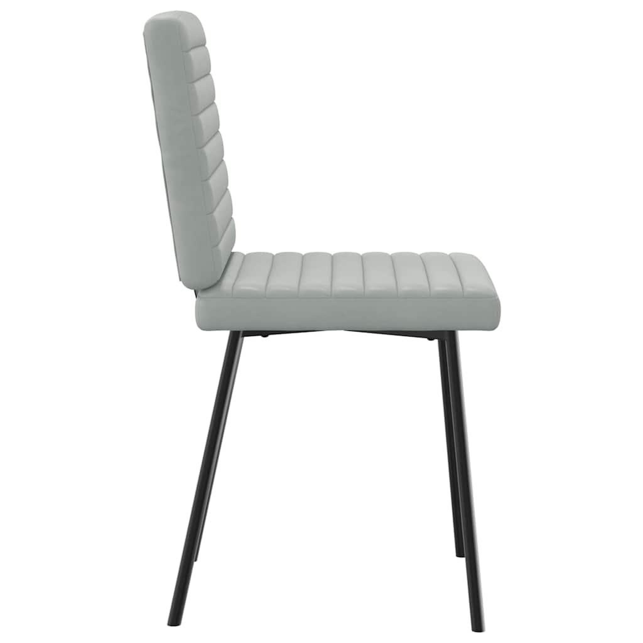 Voir la diapositive 5 : VIDAXL Chaises a manger lot de 4 Gris clair Velours