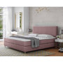 Voir la diapositive 1 : BEST MOBILIER Rafaela - lit boxspring - 180x200 - coffres et surmatelas inclus - en velours