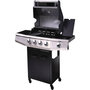 Voir la diapositive 3 : Habitat et Jardin Barbecue gaz  Bingo 5  - 5 Brûleurs dont 1 latéral - 15.2kW + Housse protection - Noir