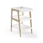Demeyere Table a langer TSUGA - Bois massif et MDF - L.58 x P.71,1 x H.101,2 cm - Pour matelas 50x70 cm - Blanc mat