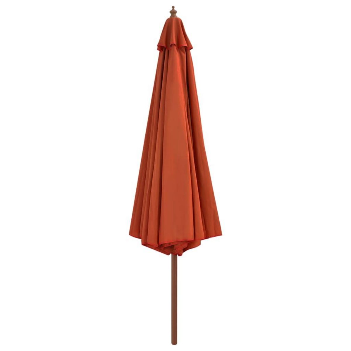 VIDAXL Parasol d'exterieur avec mat en bois 350 cm Terre cuite