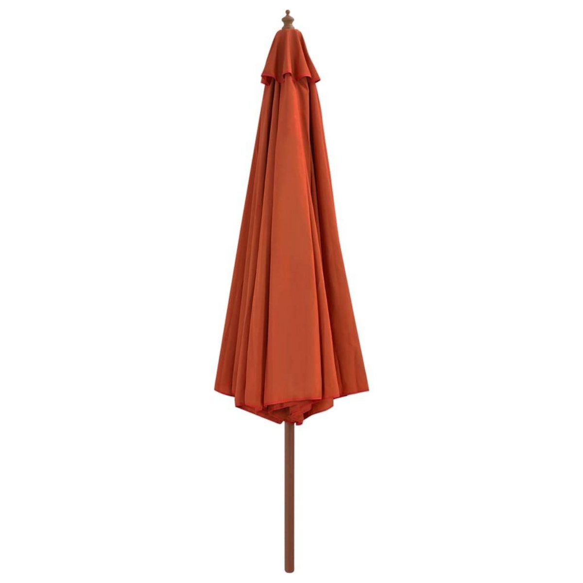 VIDAXL Parasol d'exterieur avec mat en bois 350 cm Terre cuite