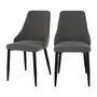 Voir la diapositive 1 : Rendez vous déco Lot de 2 chaises en tissu beige et pieds en métal - Pipo