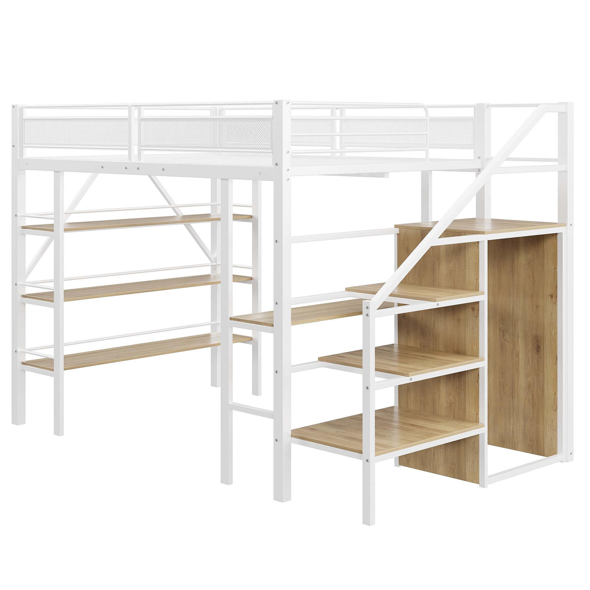 MERAX Lit mezzanine. Coloris disponibles : Blanc, Noir