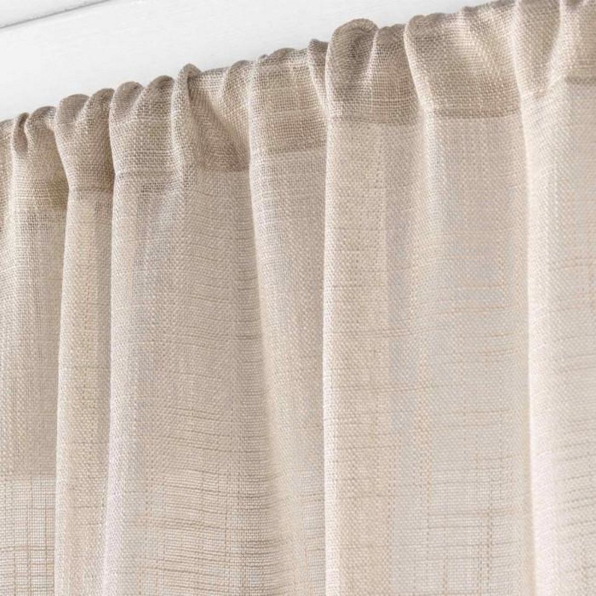 Paris Prix Paire de Voilages Passe-Tringle  Haltona  70x240cm Noisette