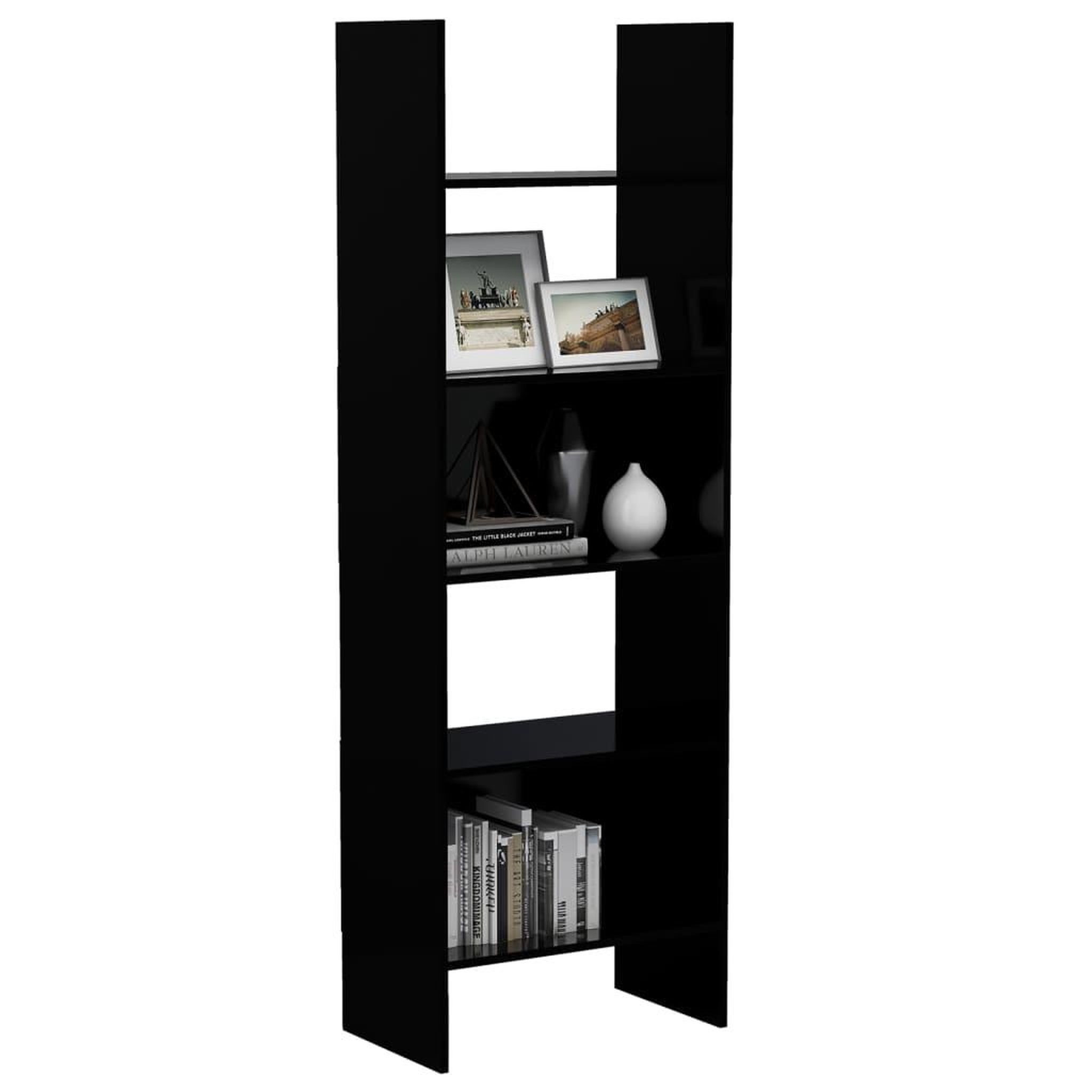 Voir la diapositive 5 : VIDAXL Bibliotheque Noir 60x35x180 cm Bois d'ingenierie