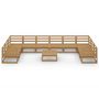 Voir la diapositive 3 : VIDAXL Salon de jardin 11 pcs bois de pin massif
