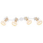 Voir la diapositive 3 : GLOBO Spot plafonnier design scandinave Bana - 4 Ampoules - Blanc