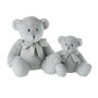 Voir la diapositive 2 : Paris Prix Peluche Enfant  Ourson Nœud  20cm Gris