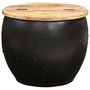 Voir la diapositive 2 : VIDAXL Table basse ronde 53x43 cm Bois de manguier massif