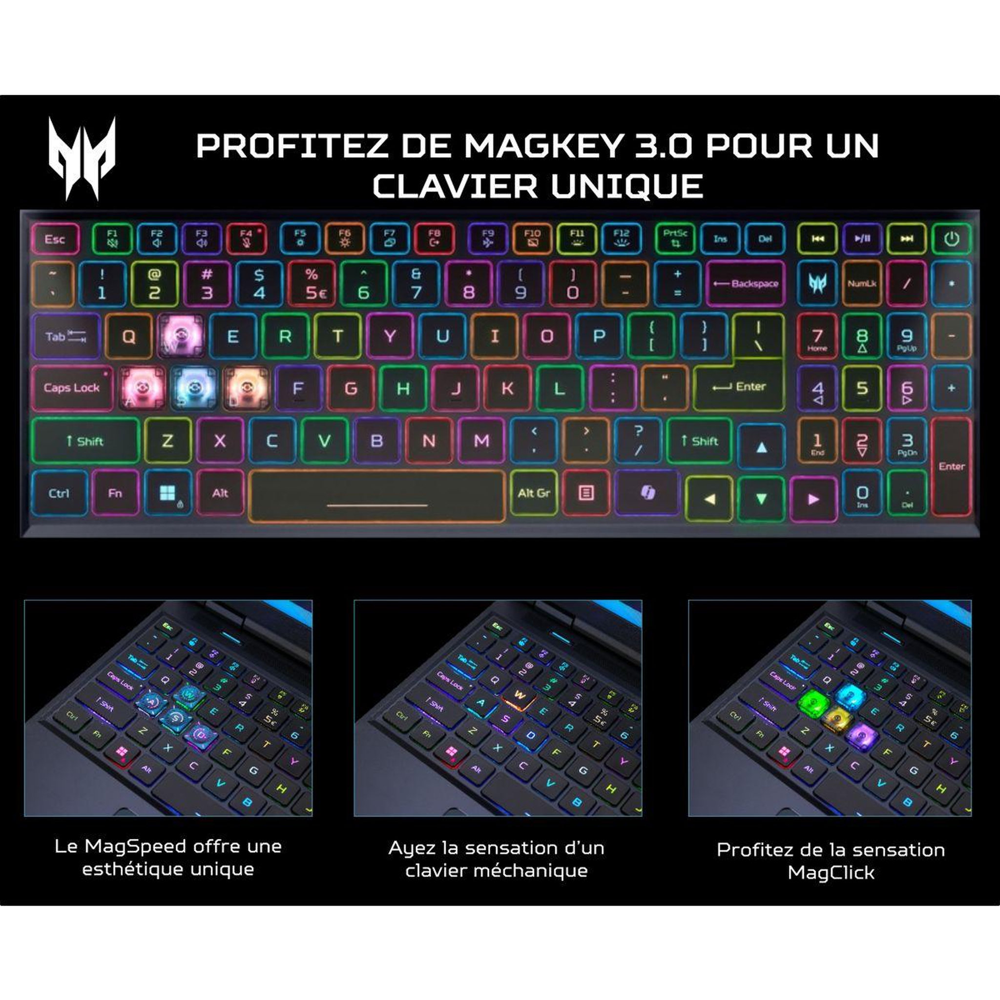 Voir la diapositive 3 : ACER PC Gamer Predator Helios 16 PH16-72-934J Sans OS
