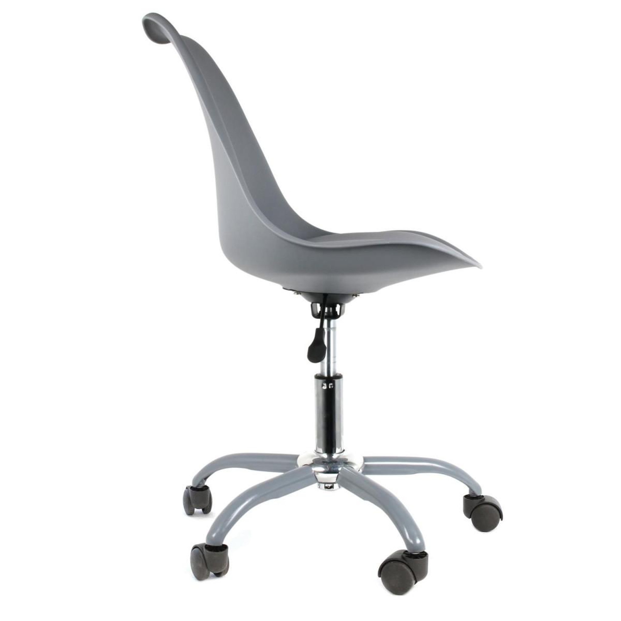 Voir la diapositive 3 : The Home Deco Factory Lot de 2 Chaises à Roulettes  Kiruna  92cm Gris