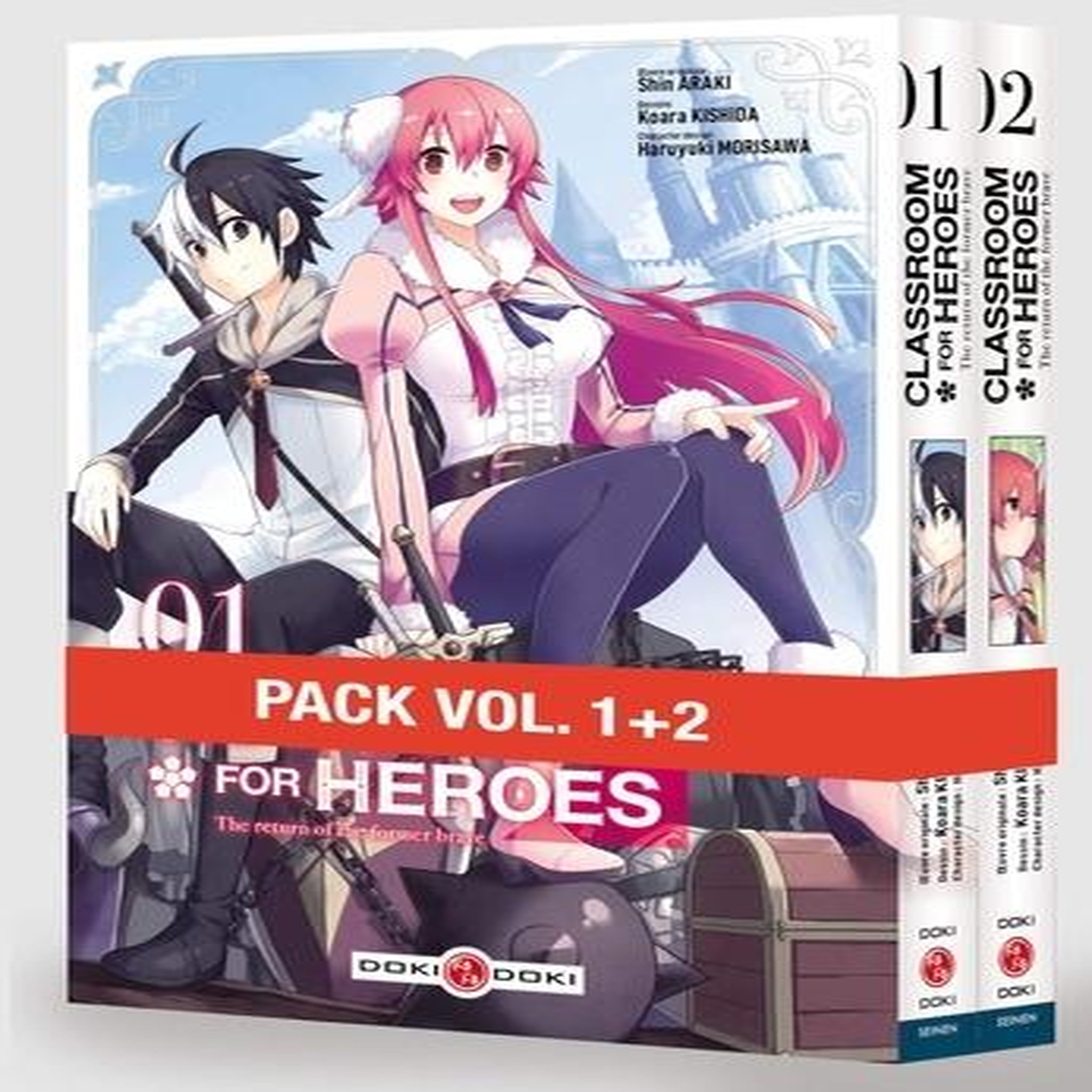 CLASSROOM FOR HEROES - THE RETURN OF THE FORMER BRAVE TOMES 1 ET 2 : PACK EN 2 VOLUMES DONT LE TOME 2 OFFERT. EDITION LIMITEE, Araki Shin