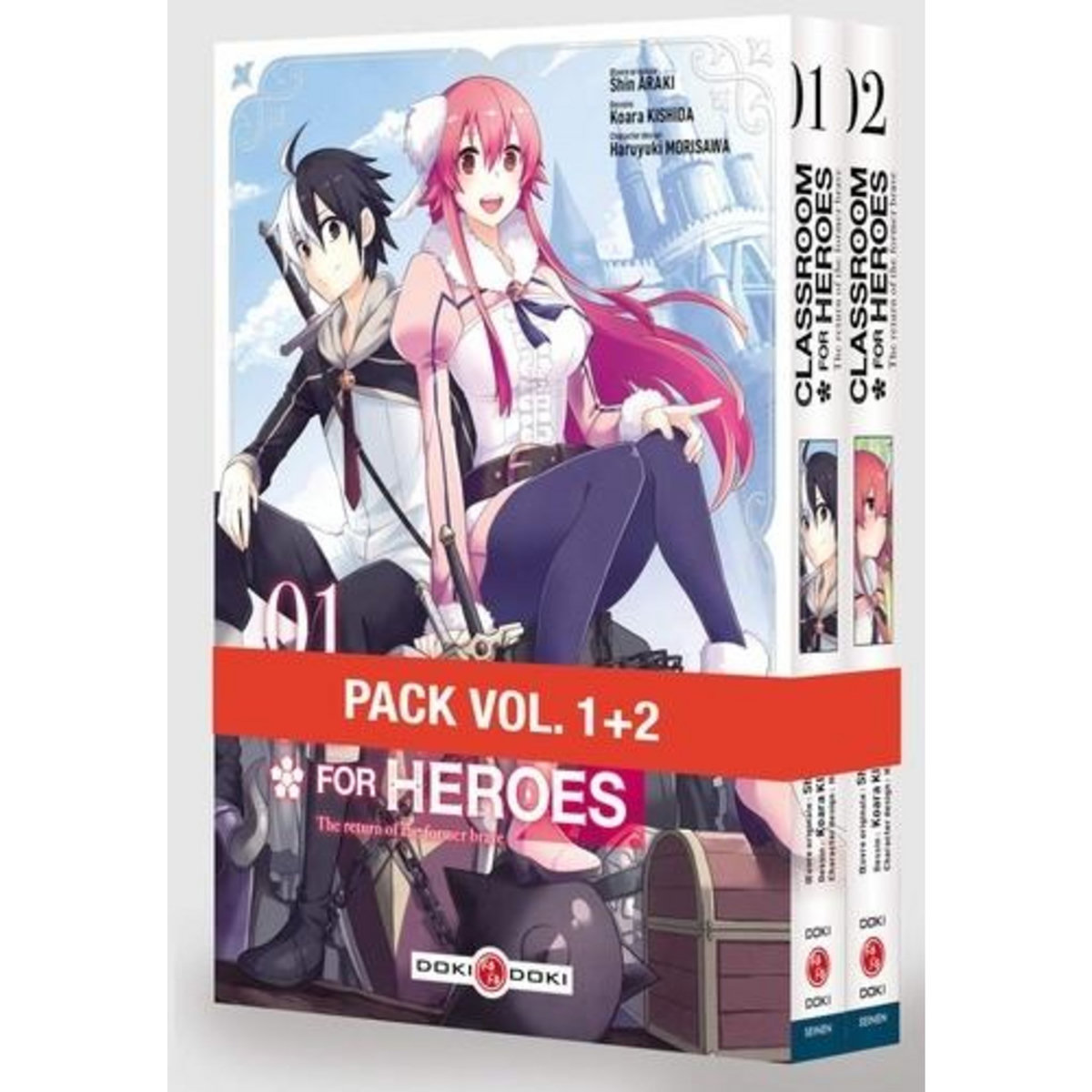 CLASSROOM FOR HEROES - THE RETURN OF THE FORMER BRAVE TOMES 1 ET 2 : PACK EN 2 VOLUMES DONT LE TOME 2 OFFERT. EDITION LIMITEE, Araki Shin