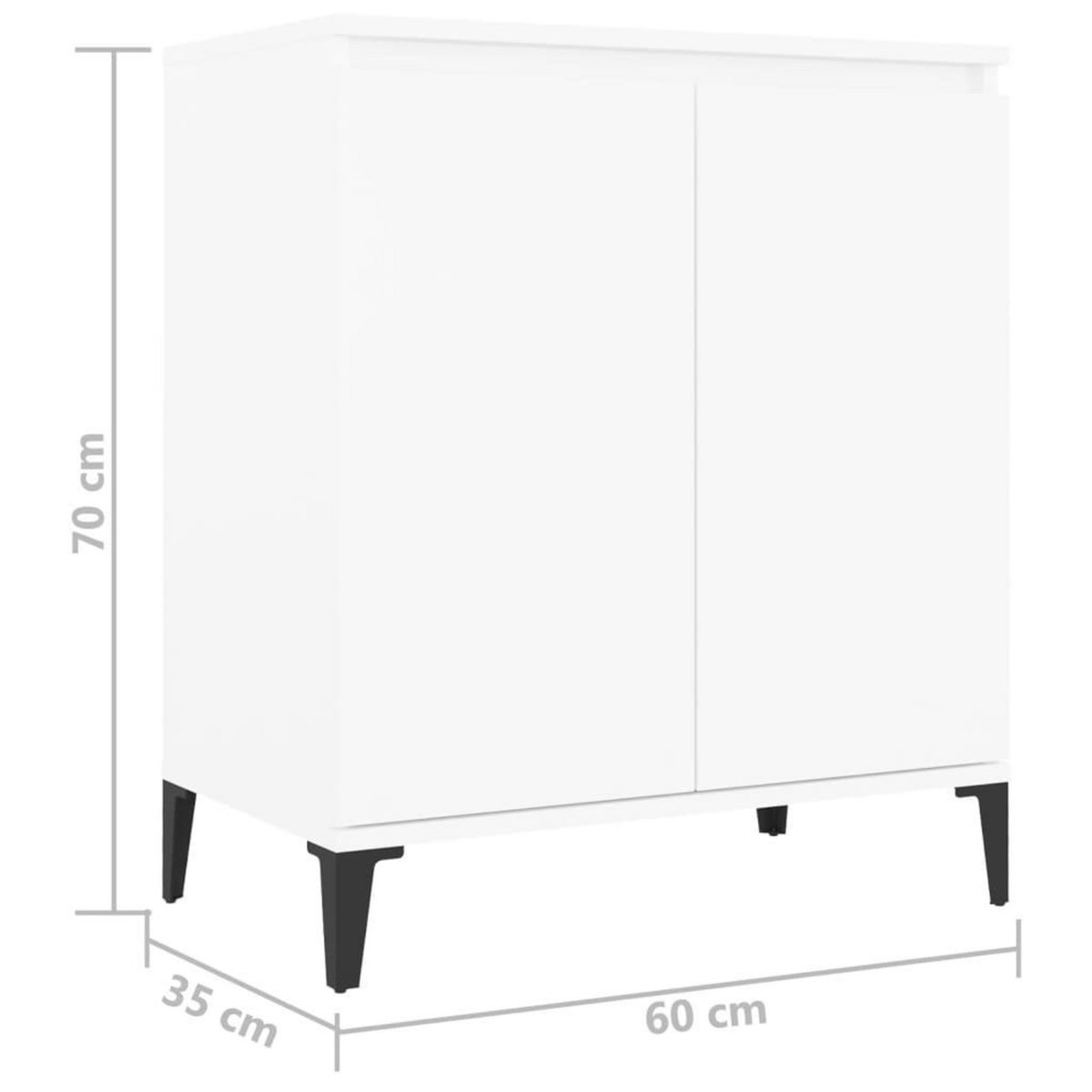VIDAXL Buffet blanc 60x35x70 cm bois d'ingenierie