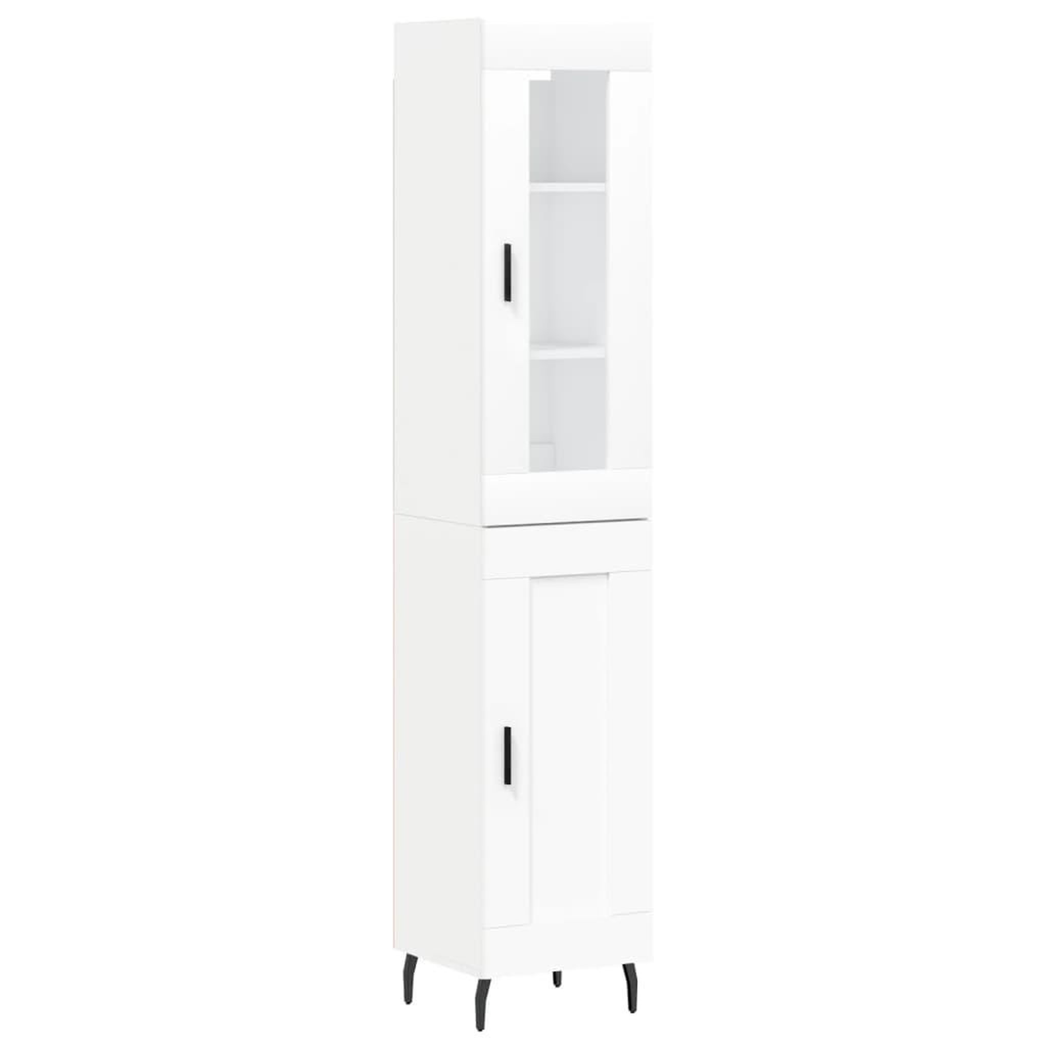Voir la diapositive 2 : VIDAXL Buffet haut Blanc 34,5x34x180 cm Bois d'ingenierie