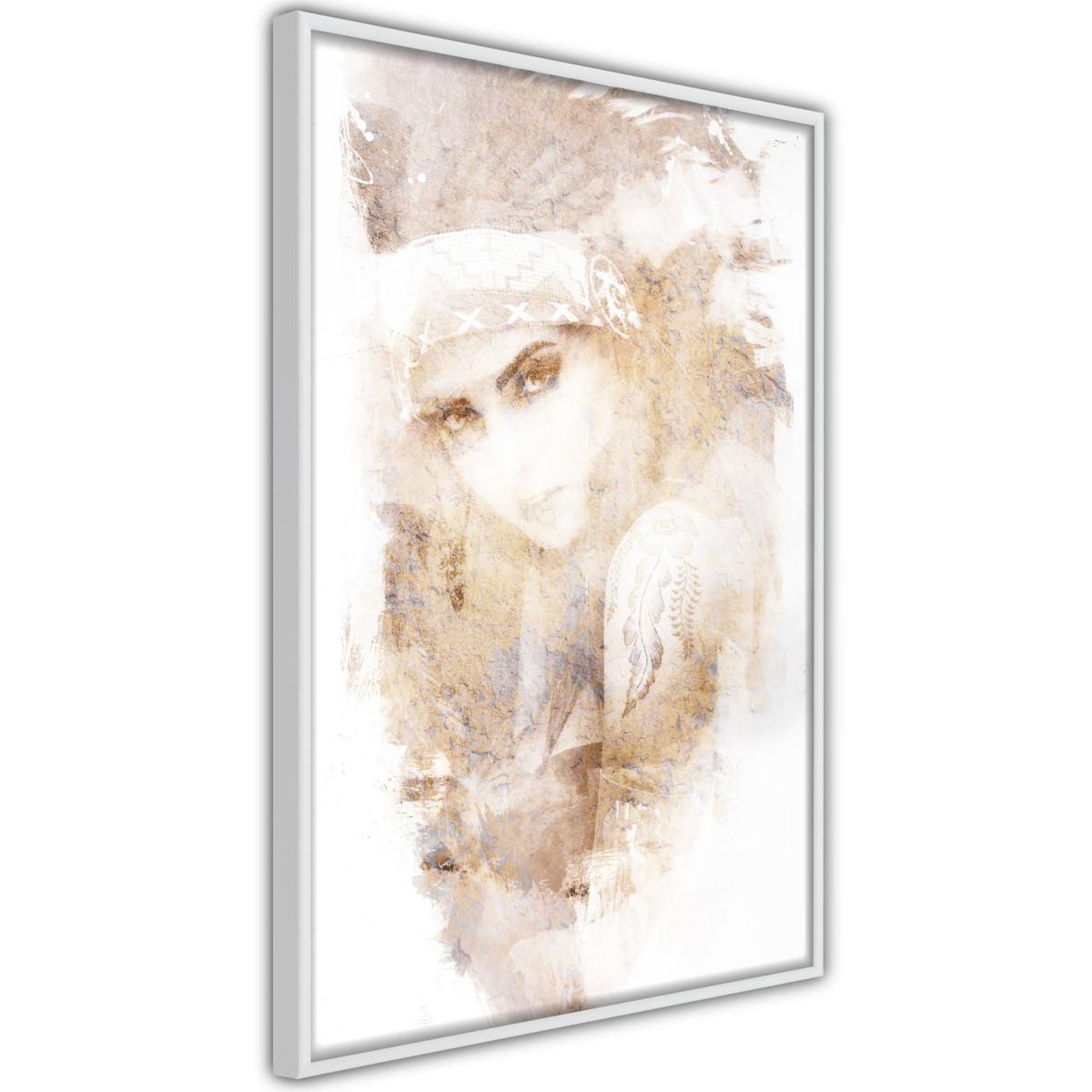 Paris Prix Affiche murale encadrée  mysterious look beige