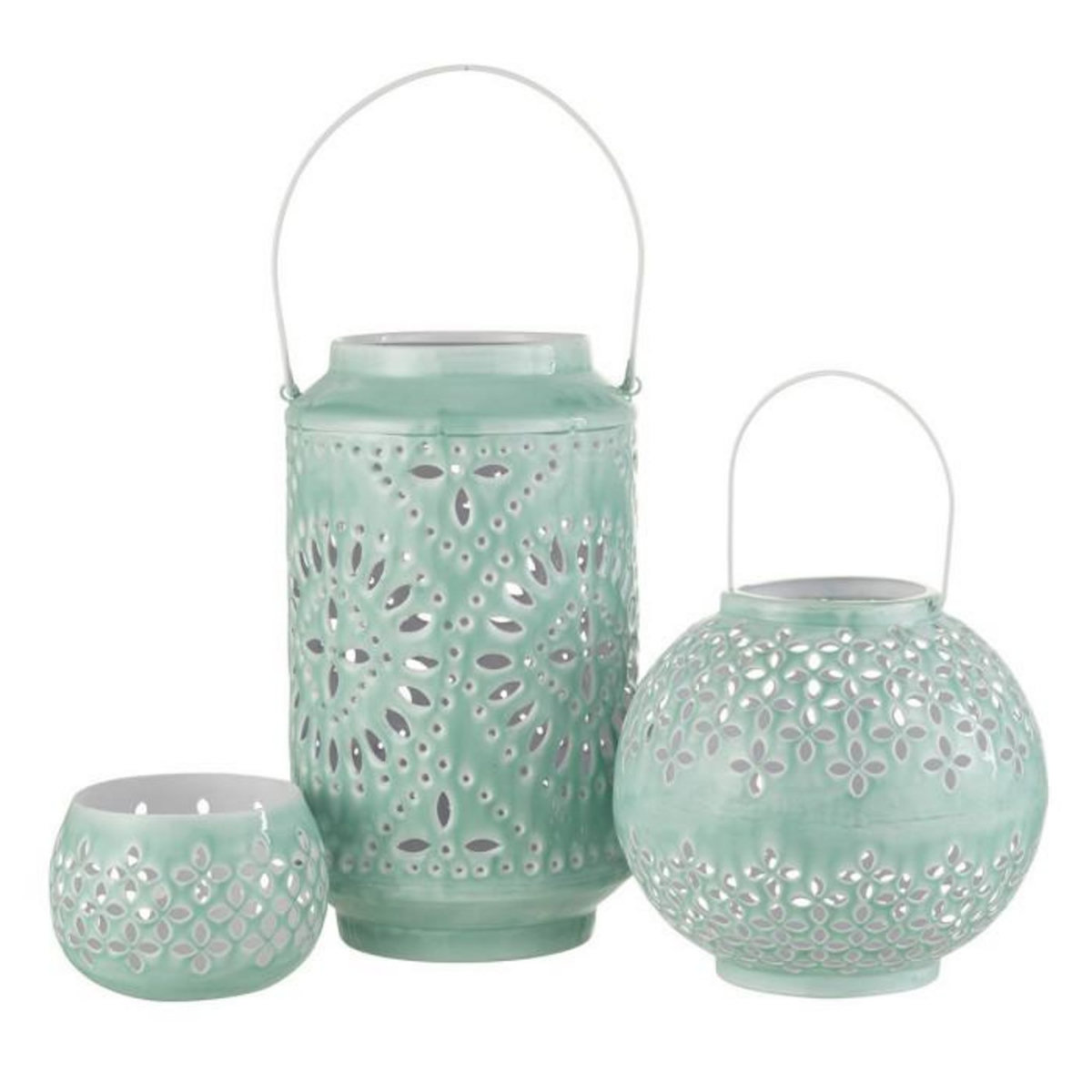 Paris Prix Lanterne Cylindrique Métal  Sévilla  45cm Bleu