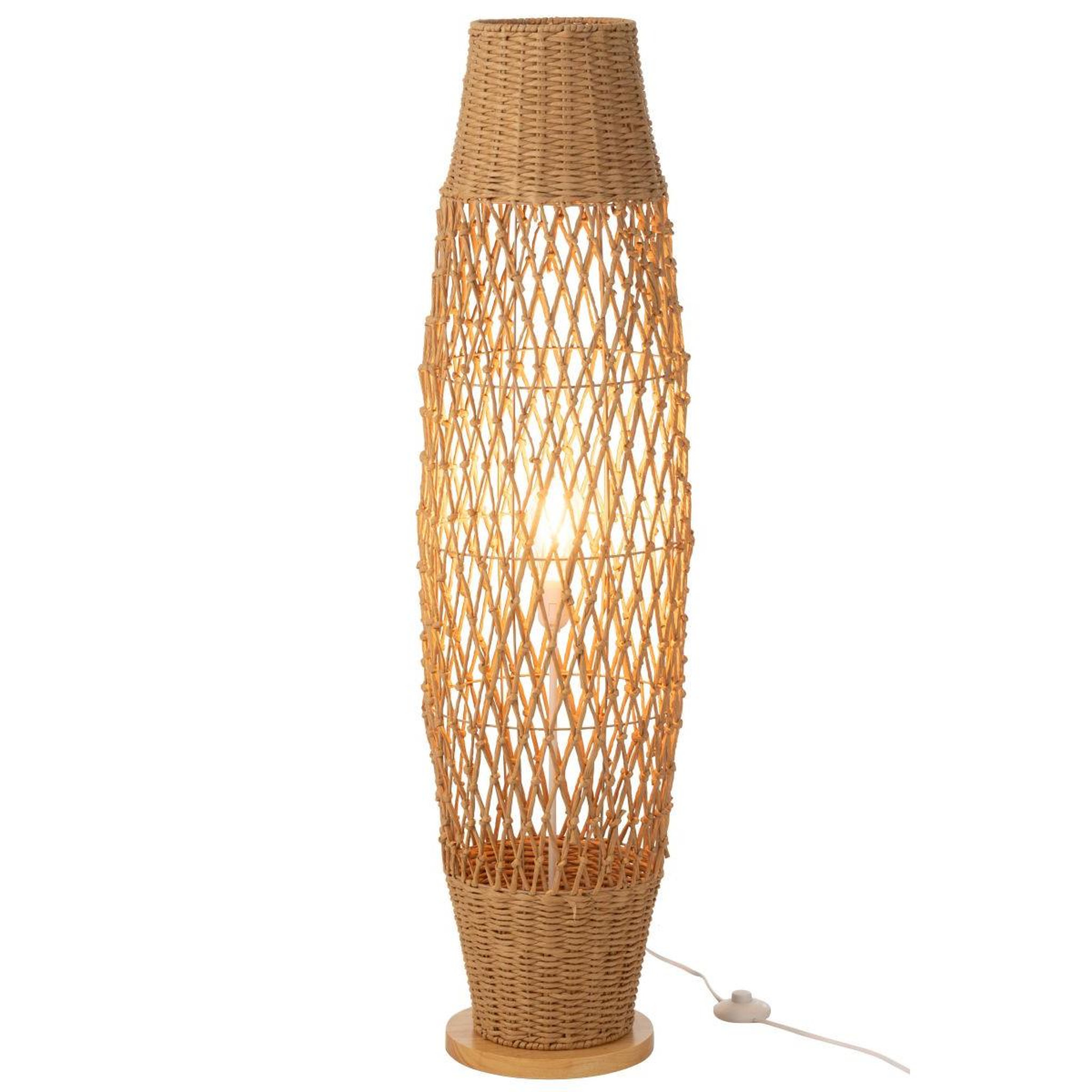 Voir la diapositive 2 : J-LINE Lampadaire torsade en métal  deann  119cm naturel