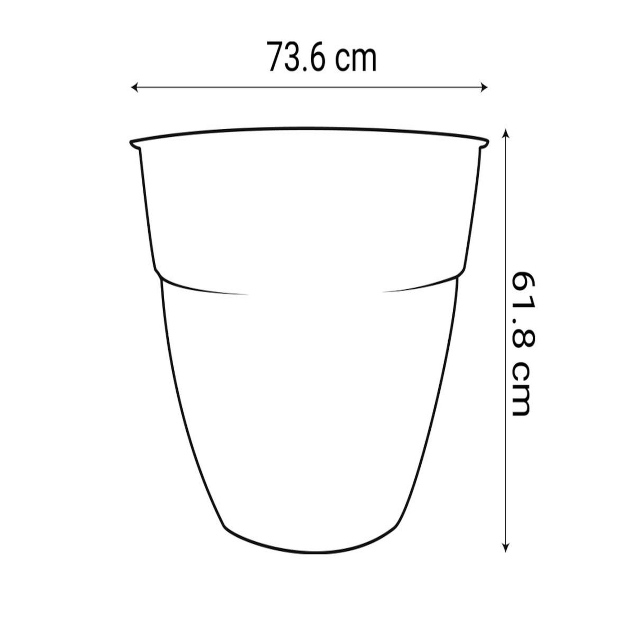 Voir la diapositive 3 : Eda Pot de fleur rond osaka ø 70 x h.61,8 cm gris anthracite - eda