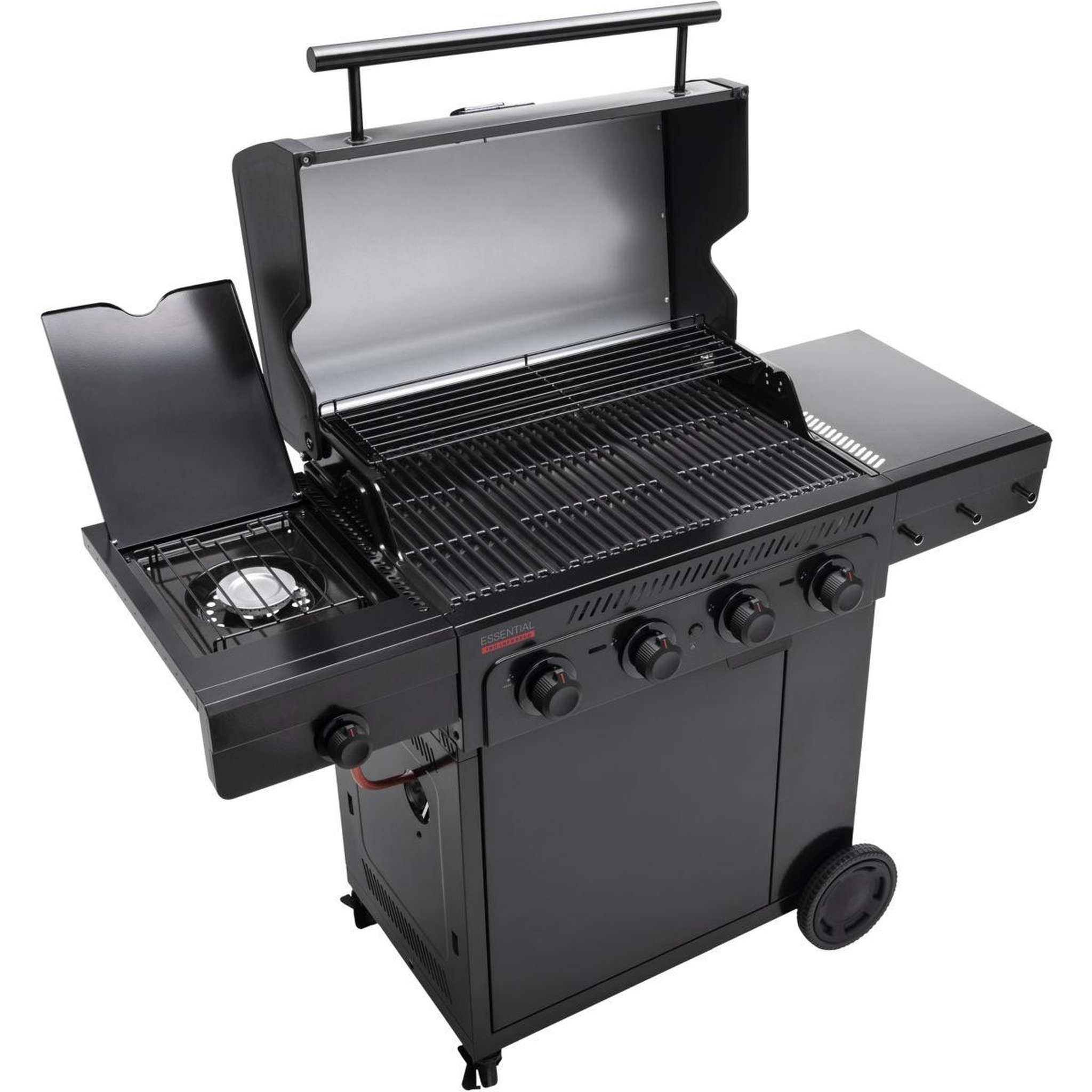 Voir la diapositive 3 : CHAR BROIL Barbecue gaz essential 4g, sur chariot, 5 brûleurs dont 1 latéral, surface de cuisson 72 x 46 cm