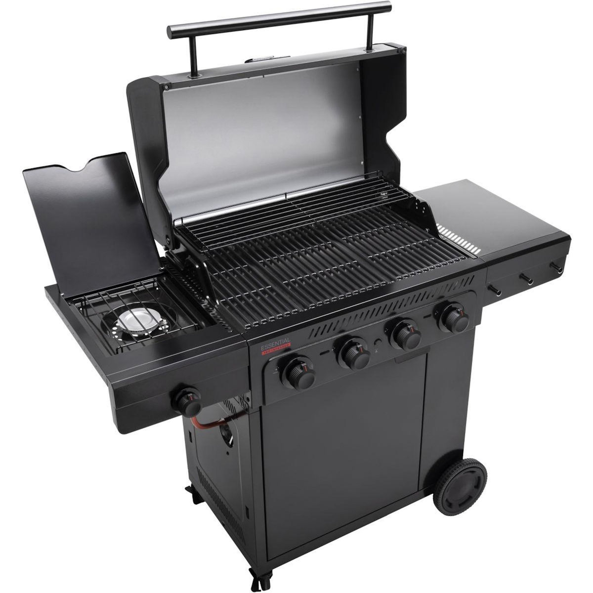 CHAR BROIL Barbecue gaz Essential 4G, sur chariot, 5 brûleurs dont 1 latéral, surface de cuisson 72 x 46 cm
