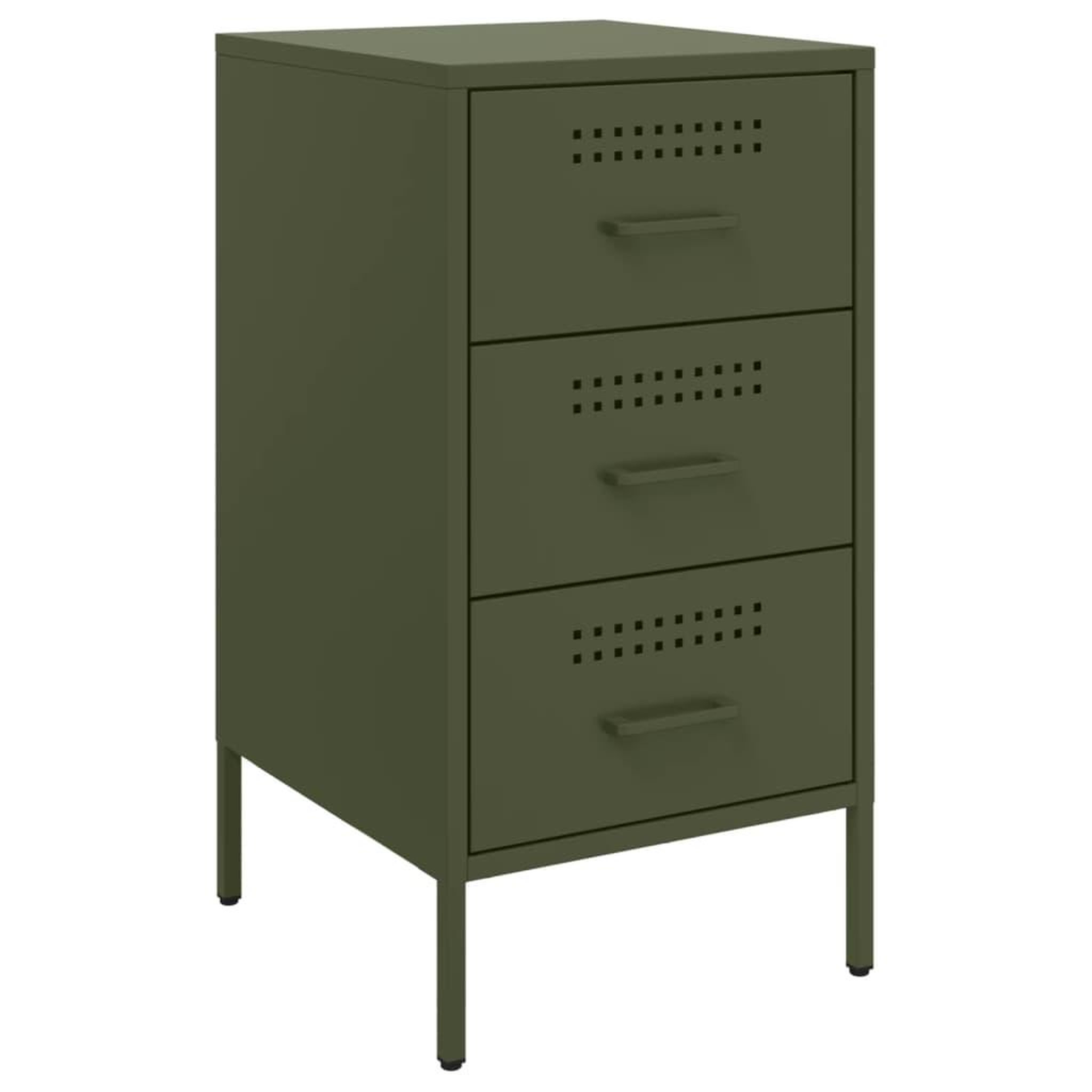 Voir la diapositive 5 : VIDAXL Tables de chevet 2 pcs vert olive 36x39x68 cm acier