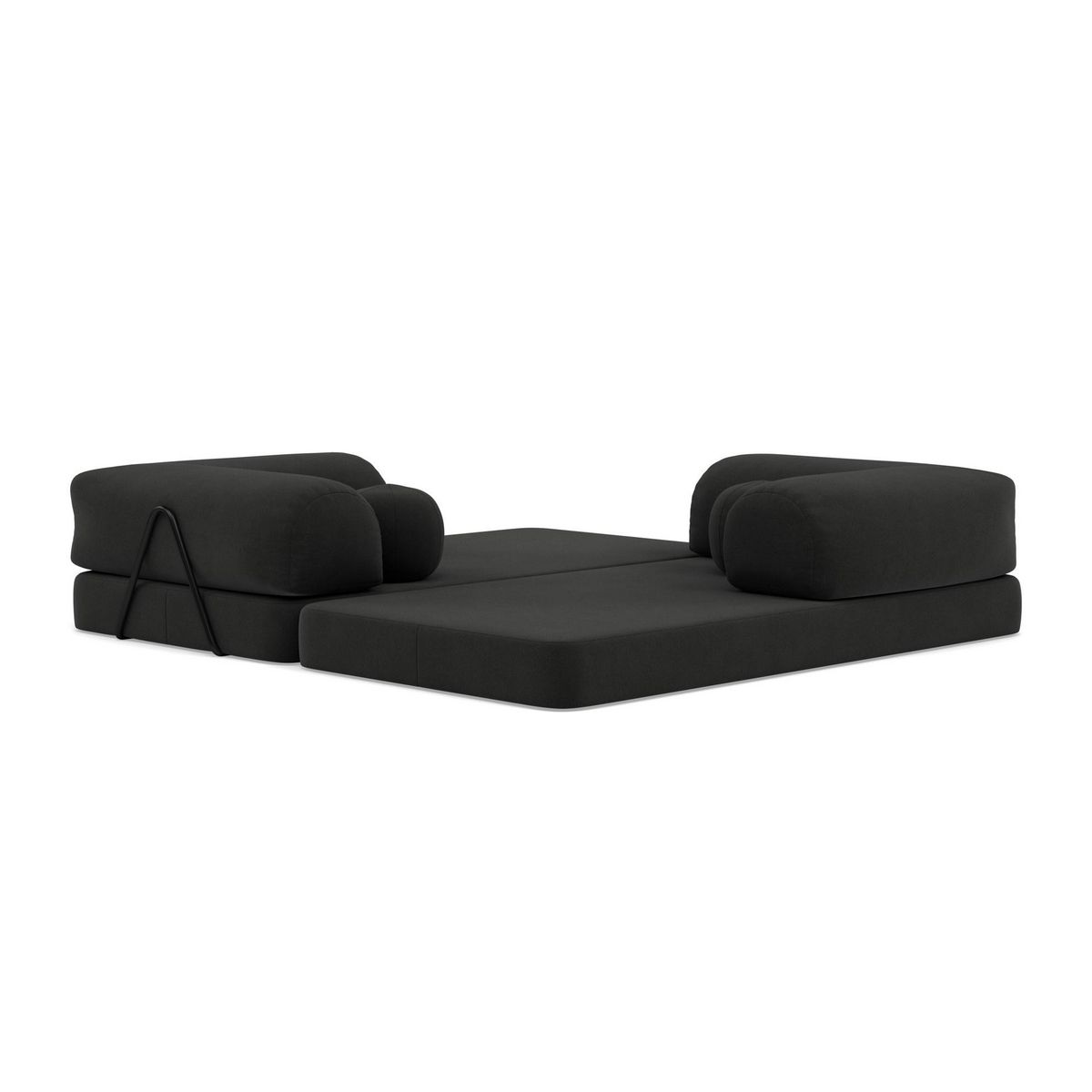 LISA DESIGN Nebula - canapé 3 places convertible en velours texturé