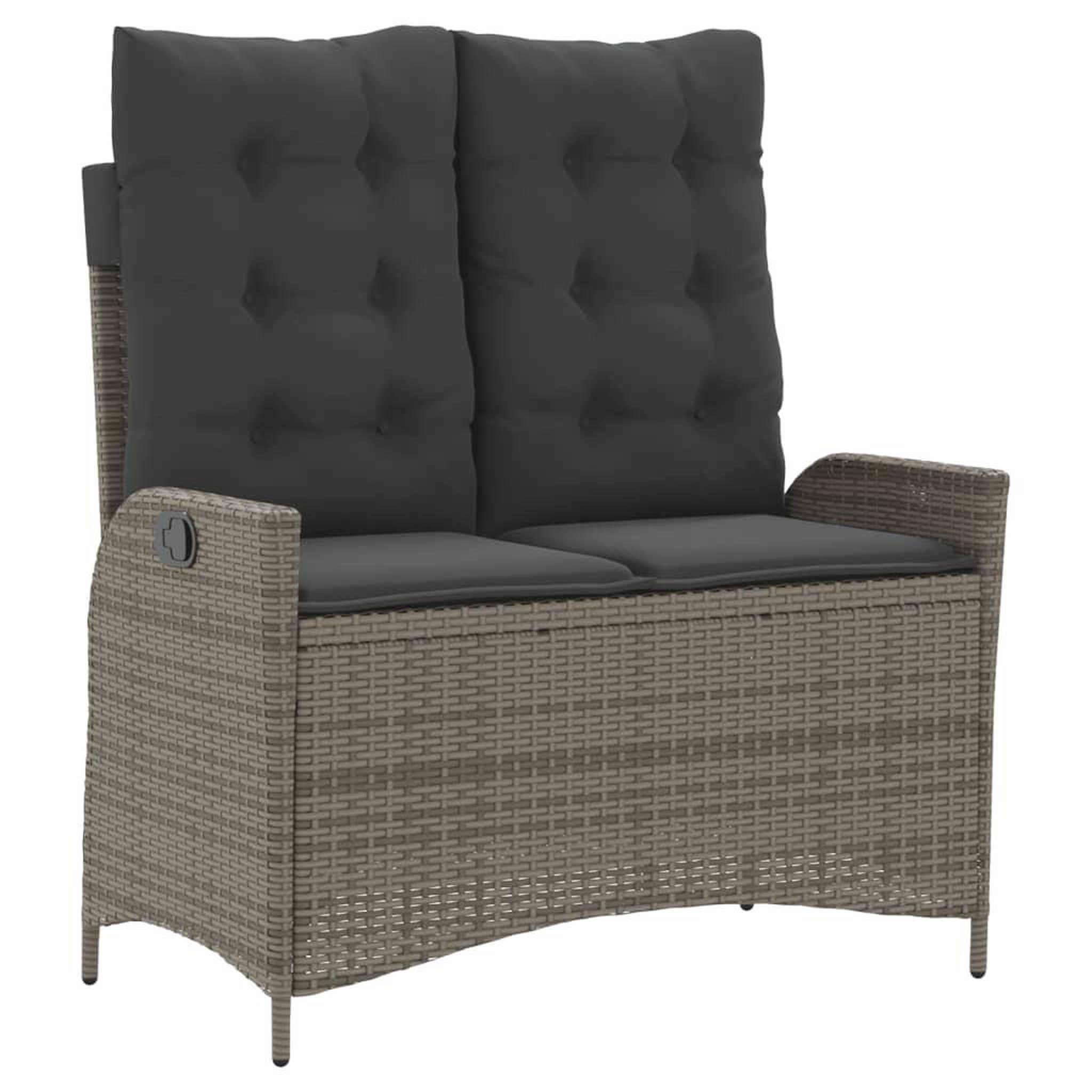 Voir la diapositive 4 : VIDAXL Ensemble a manger de jardin et coussins 2 pcs gris rotin