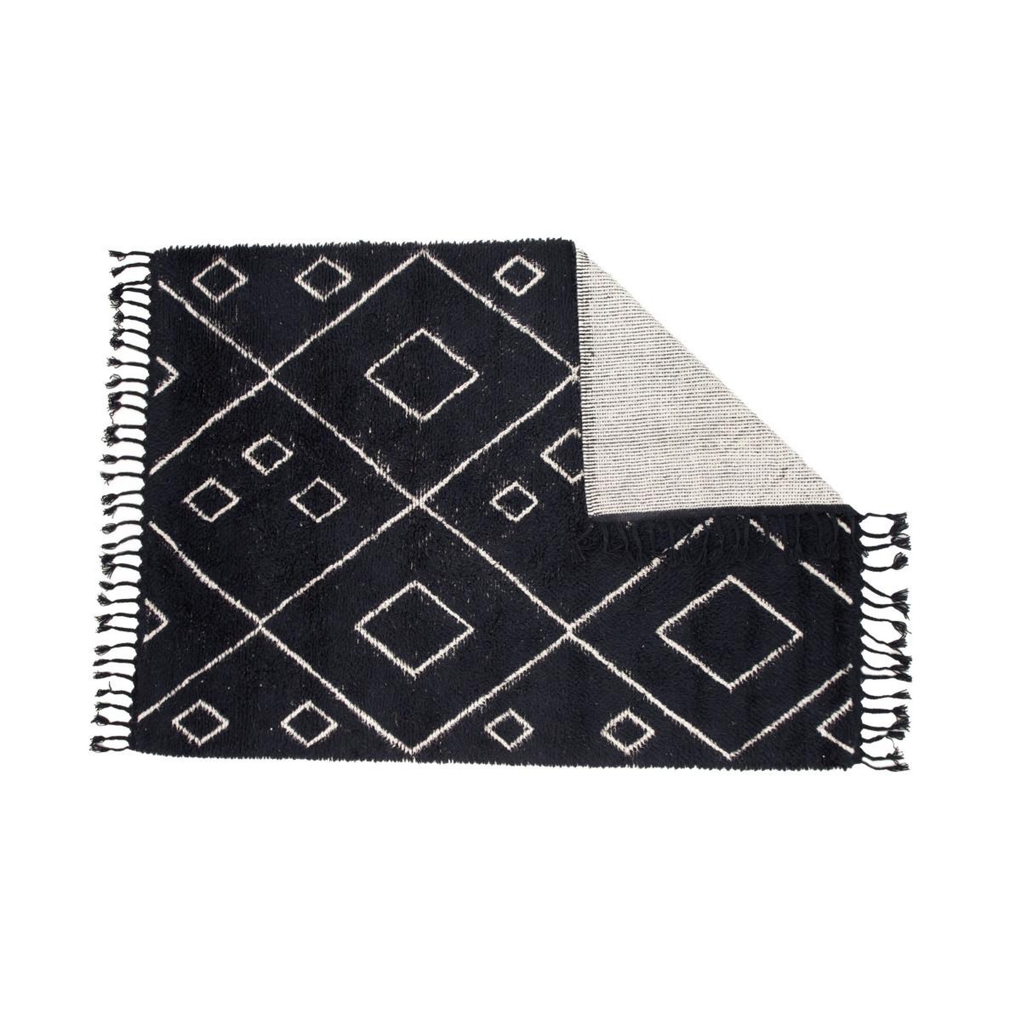 Voir la diapositive 2 : Paris Prix Tapis déco en laine  david  252x350cm noir